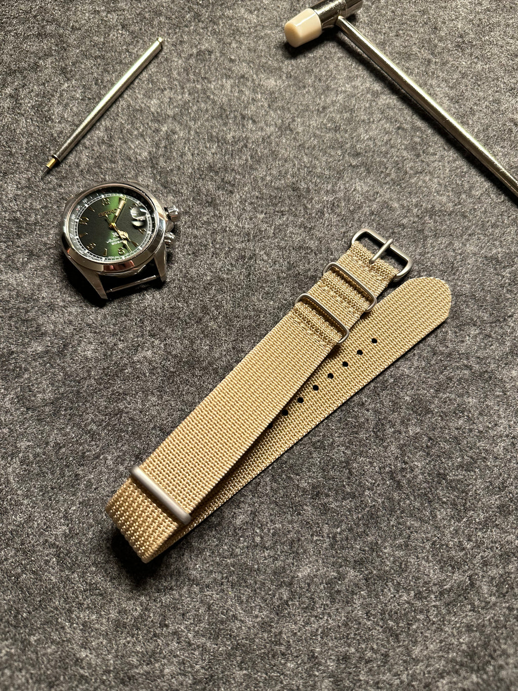 NATO óraszíj - 20 mm homokszínű