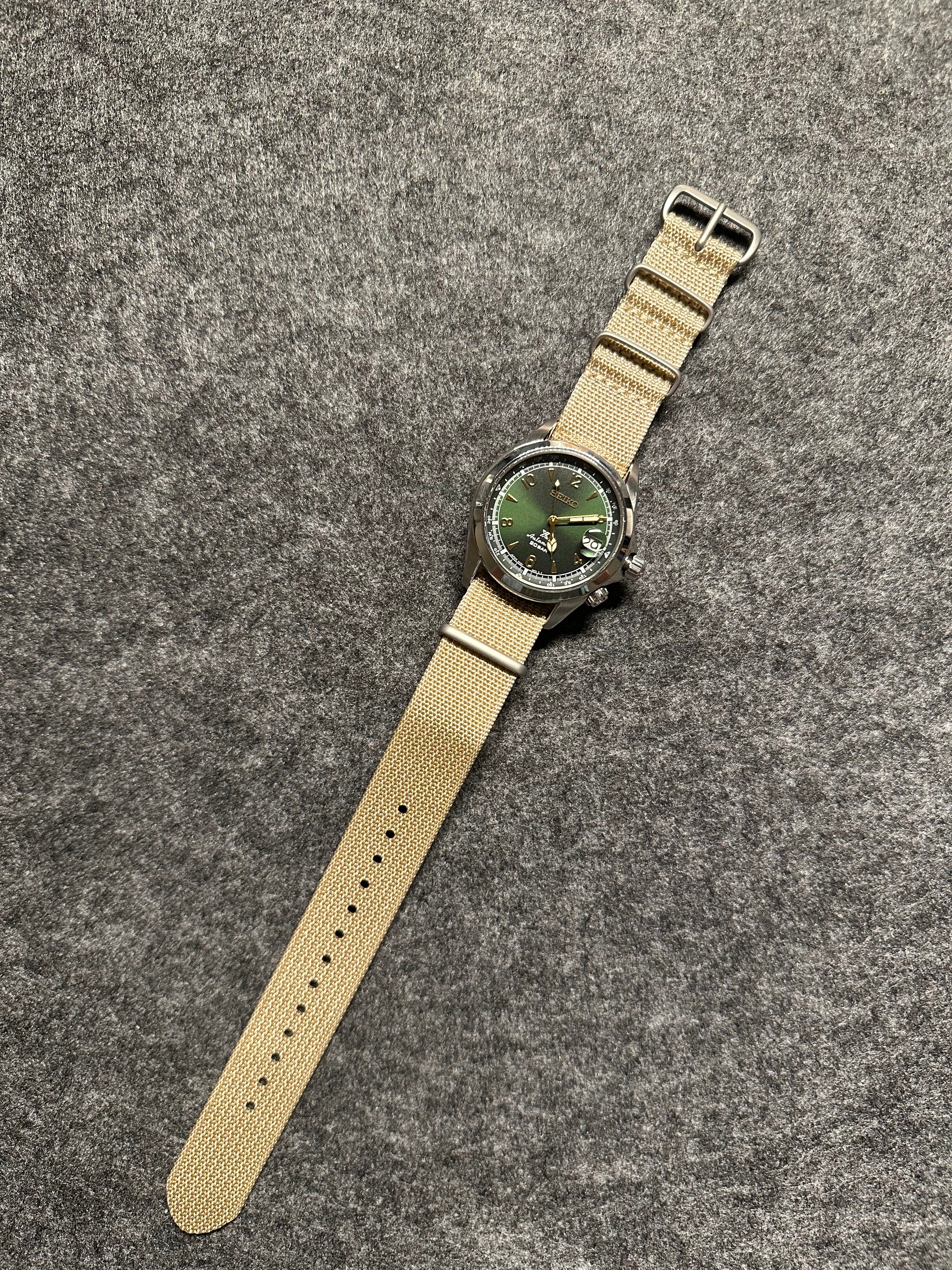NATO óraszíj - 20 mm homokszínű