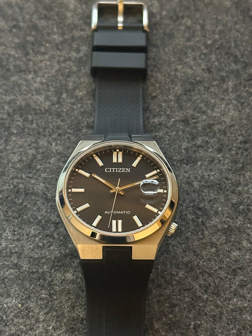 Fekete FKM szíj Citizen Tsuyosa 40mm órához