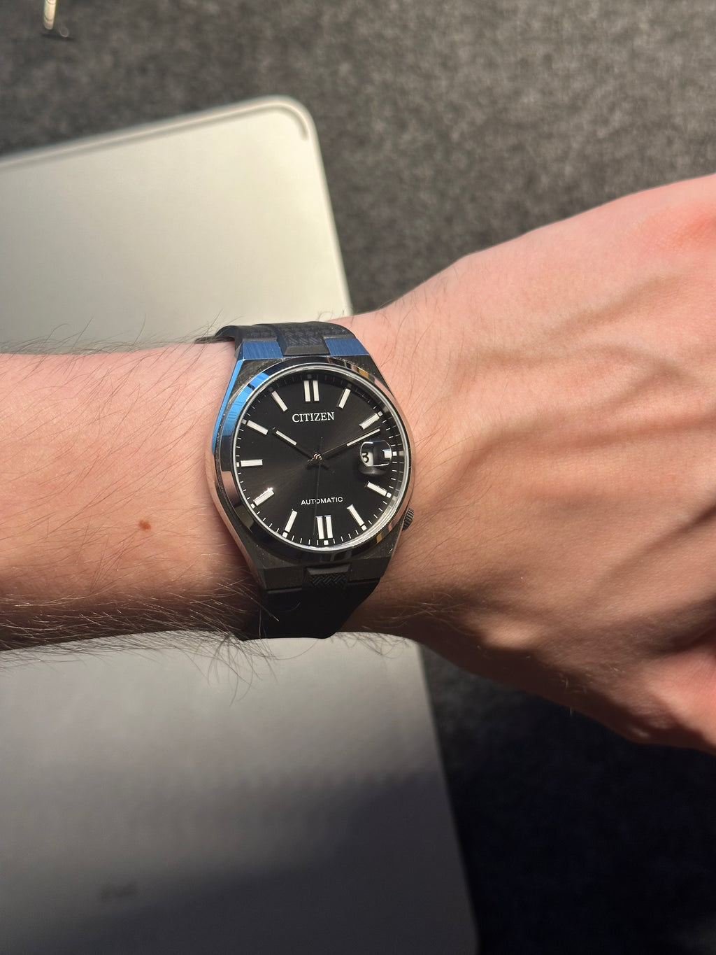 Fekete FKM szíj Citizen Tsuyosa 40mm órához