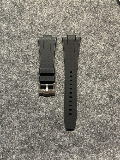 Fekete FKM Szíj Tissot PRX Powermatic 80 40mm órához